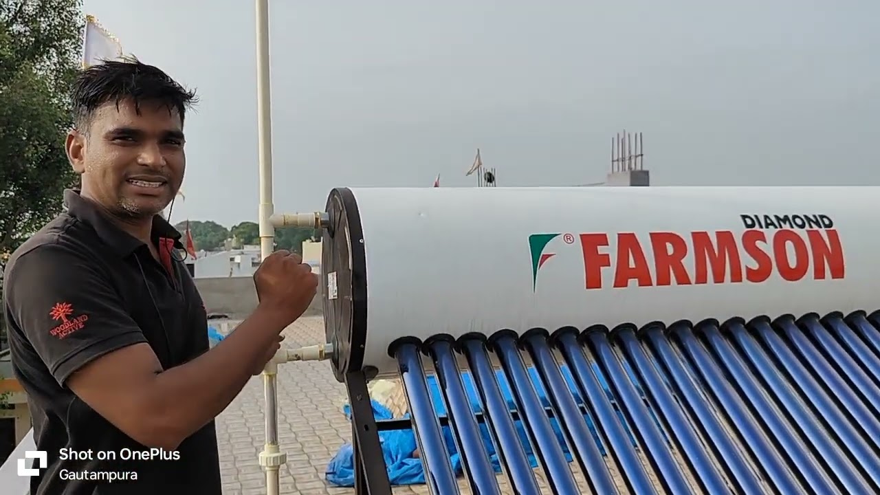 without height of tank how to connect solar water heater