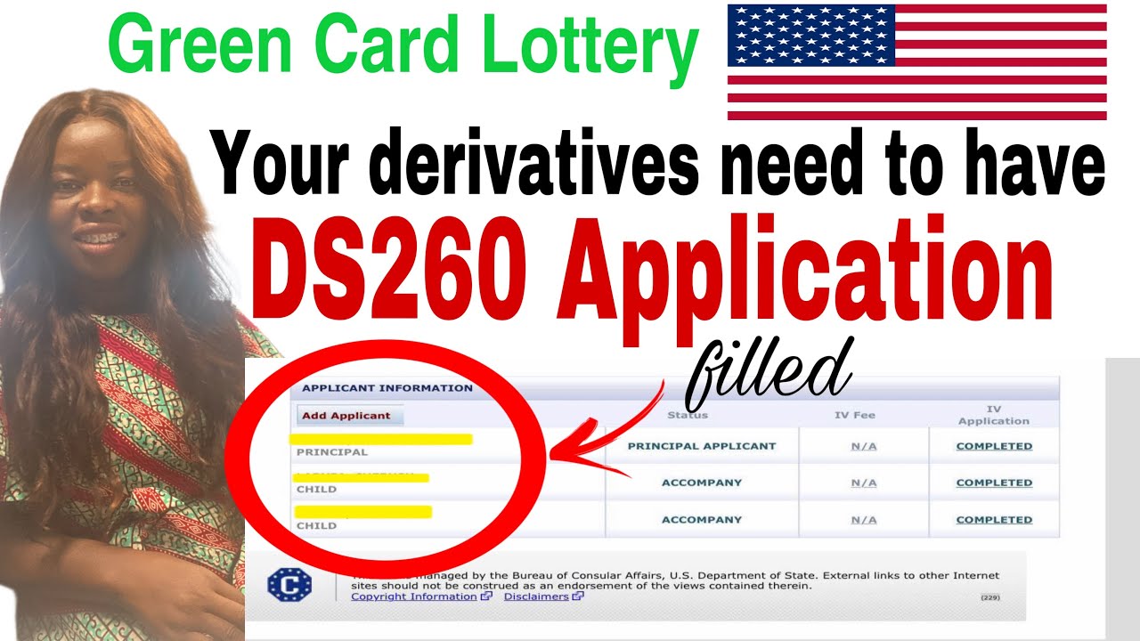You Must Fill DS260 for Your Derivative Beneficiaries  DV2025