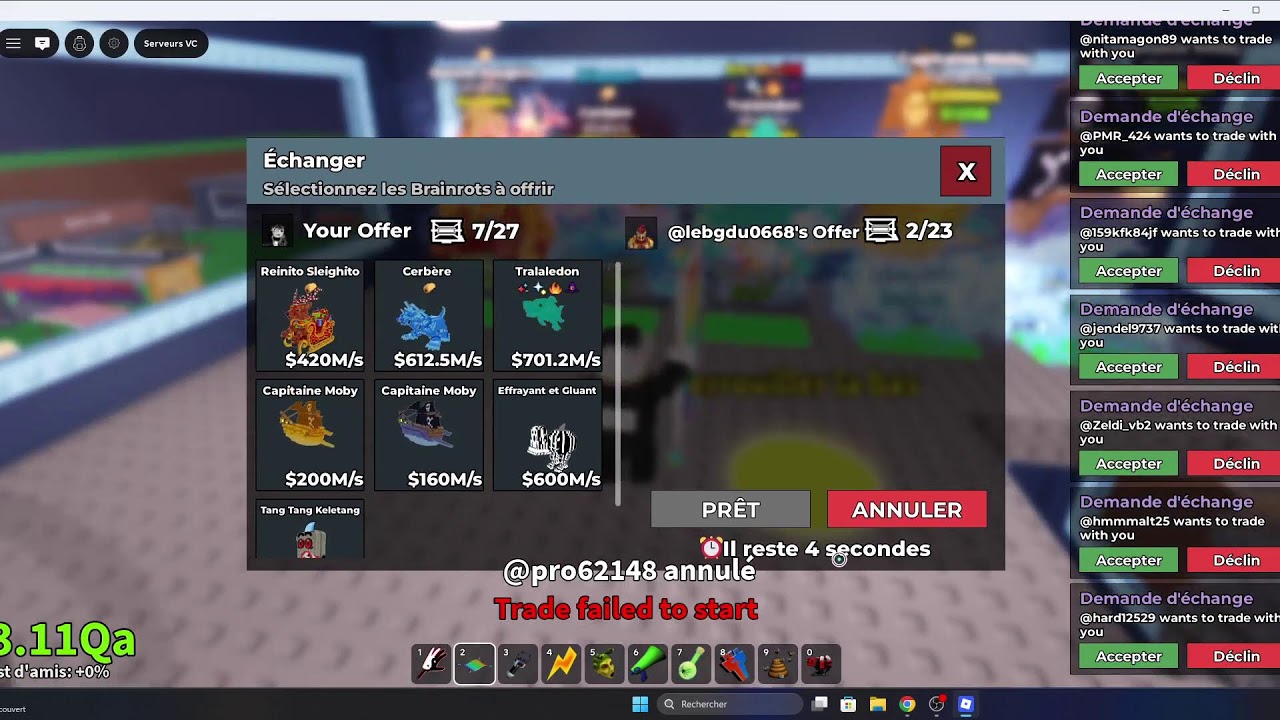 live pvp est trade avec vous ( je cherche cerberus-capitano moby-garama-dragon calelonie)