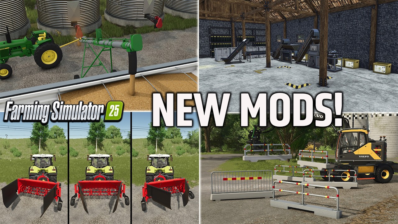 LEAKY ROOF, 60ft HEADER TRAILER?! NEW MODS/UPDATES (REVIEW/GUIDE) FARMING SIMULATOR 25
