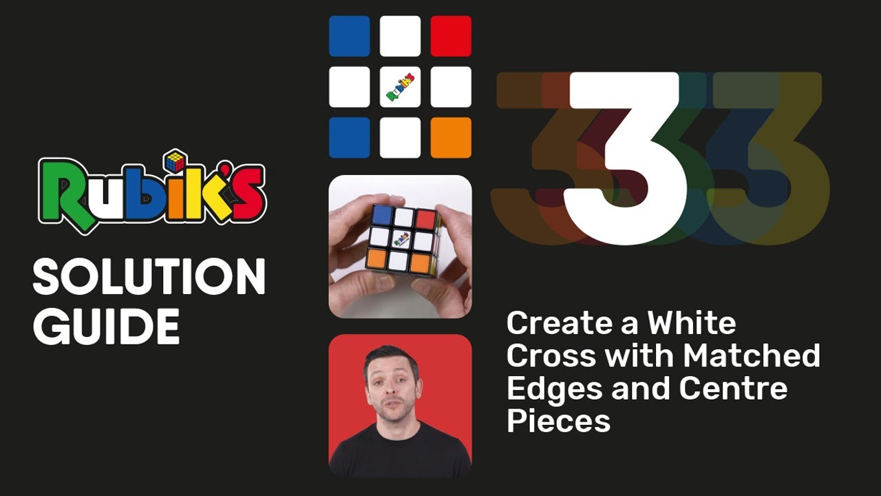 SOLVE LAYER ONE &ndash; STEP 2: Create A White Cross With Matched Edges And Center Pieces
