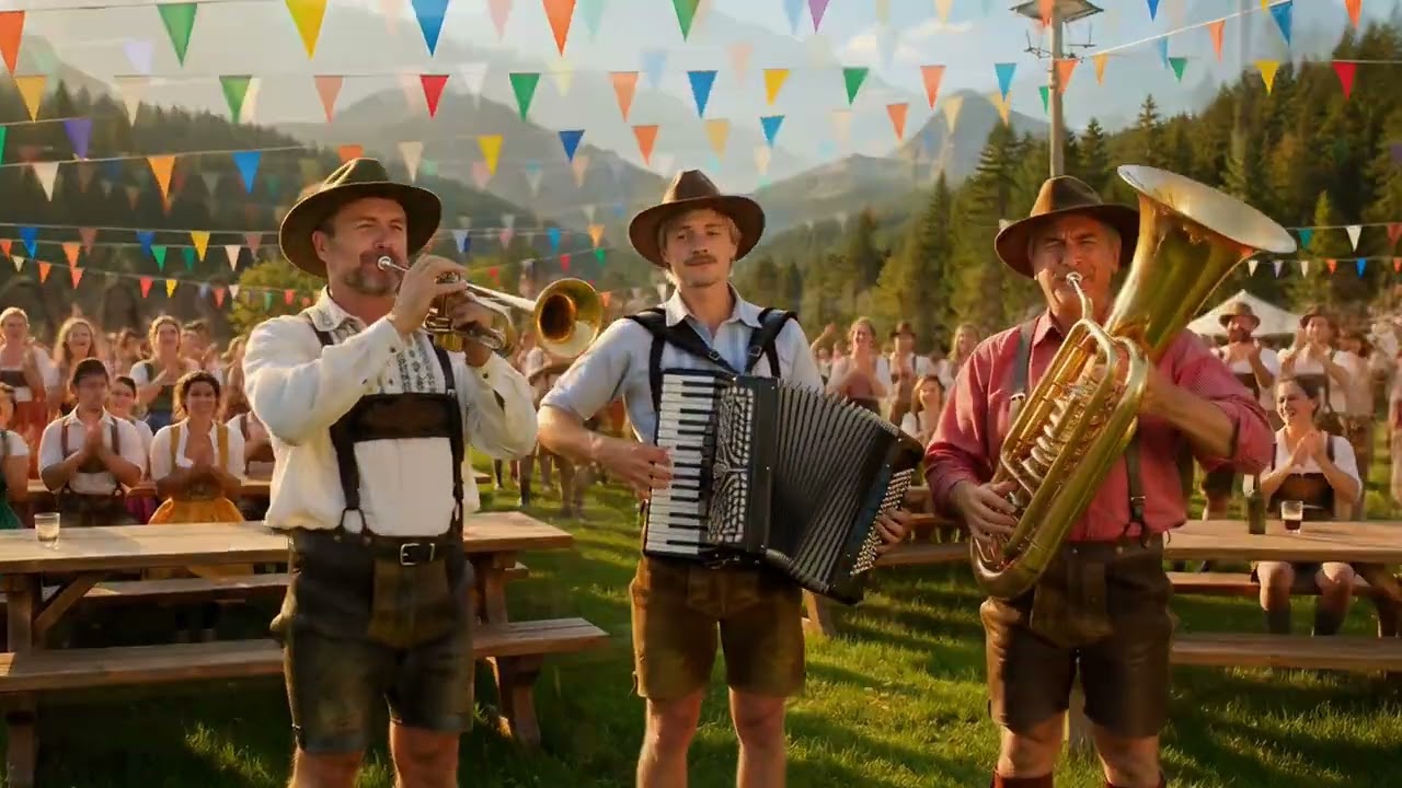 German Alps Festival 🎵 Polka, Waltz & Traditional Brass Band Hits | Bavarian Folk Celebration Rythm