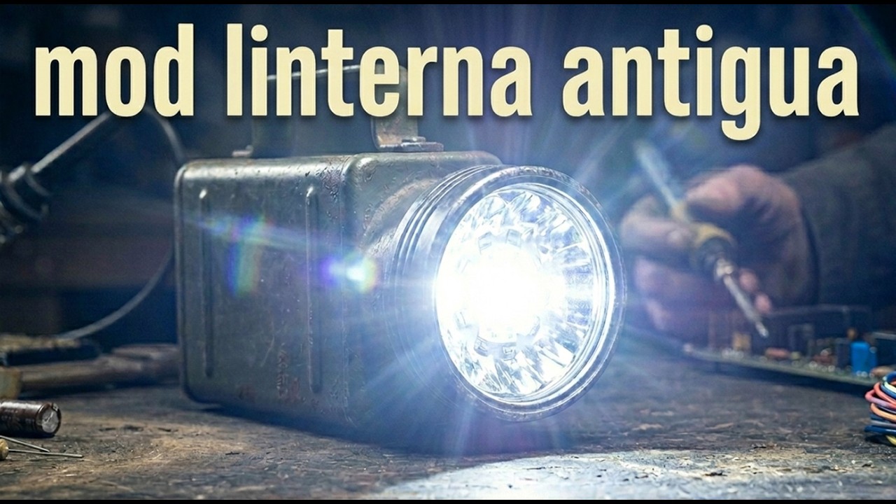 ⚡INVENTO CASERO👍 LINTERNA ANTIGUA A LED⚡MUY POTENTE👊experimentos DIY