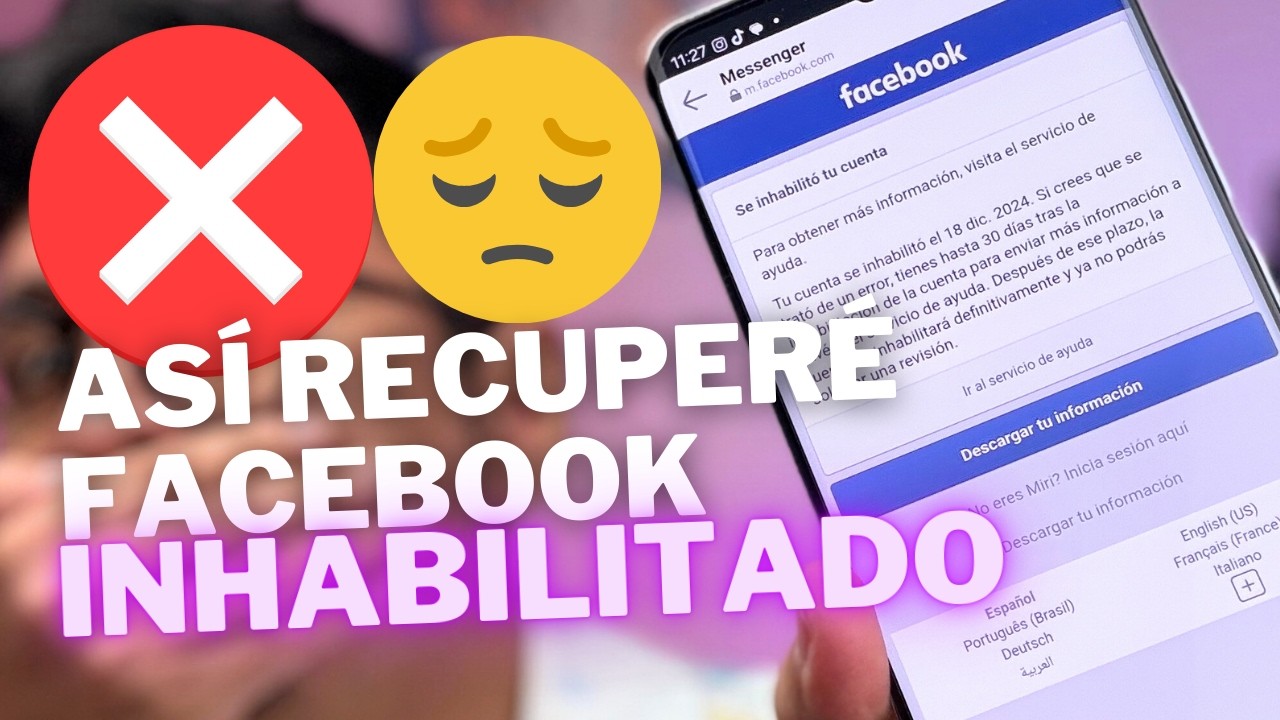 ¡FACEBOOK: Se inhabilitó tu cuenta! 🚨 ¿Cómo recuperarla? (2025) 😱