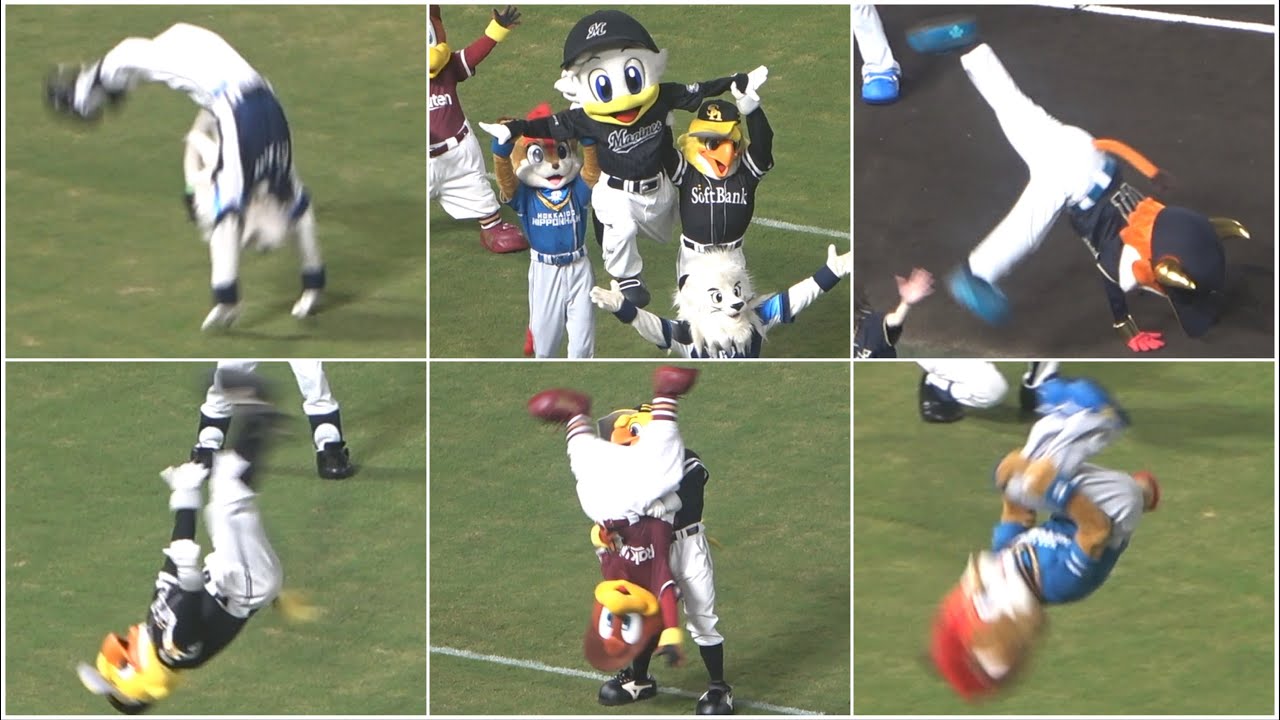 とにかく回転量が凄いパリーグマスコット達のラッキーセブン！ (2022/07/27)