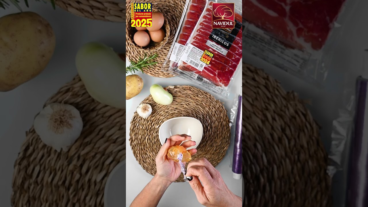 Receta huevo poché con patatas y jamón NAVIDUL IBÉRICO, SABOR DEL AÑO 2025