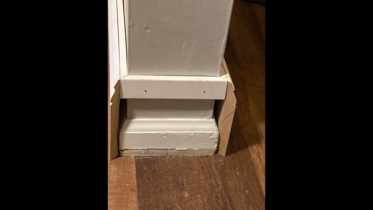 trim baseboard without removing old, no demo