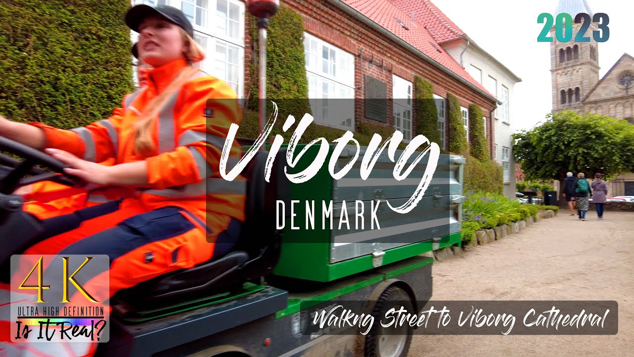 🇩🇰🏙 Viborg, Denmark | City Walk | Walking Street | Sankt Mathias Gade | Domkirke | 4K | July 2023