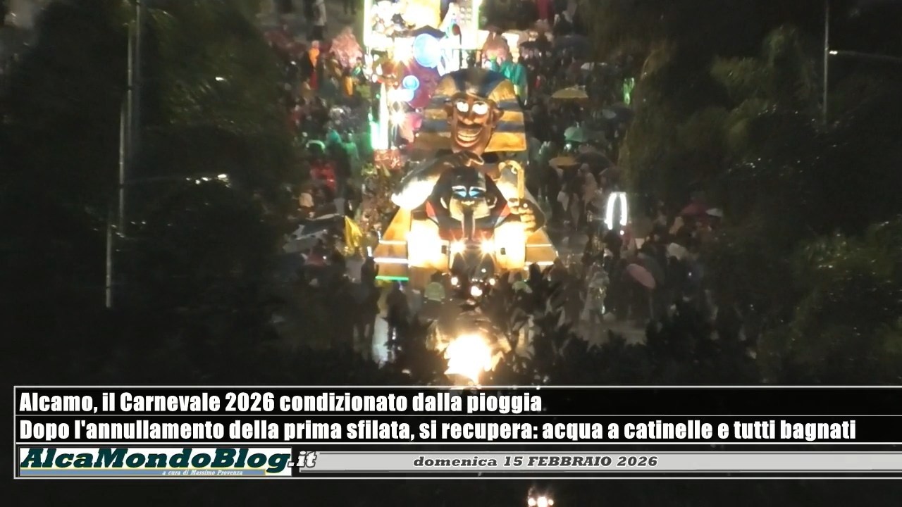 Alcamo, il Carnevale 2026 condizionato dalla pioggia