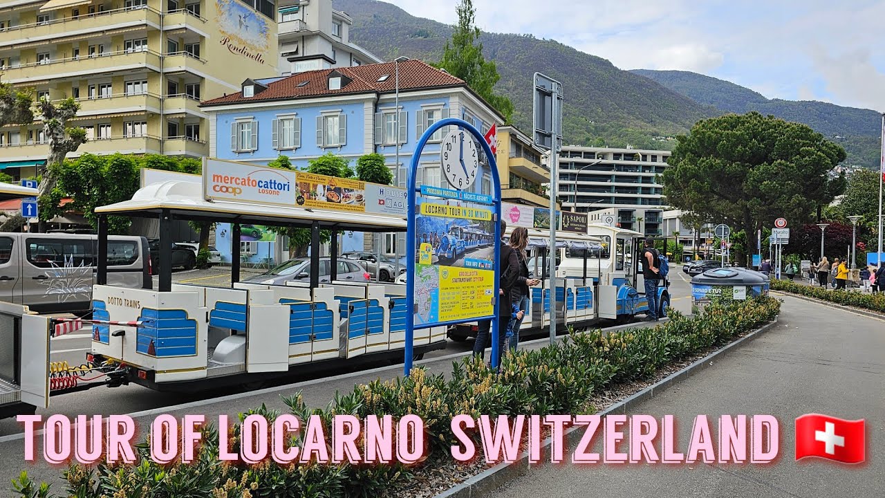 Экскурсия по Локарно на поезде Dotto Train #путешествия #швейцария