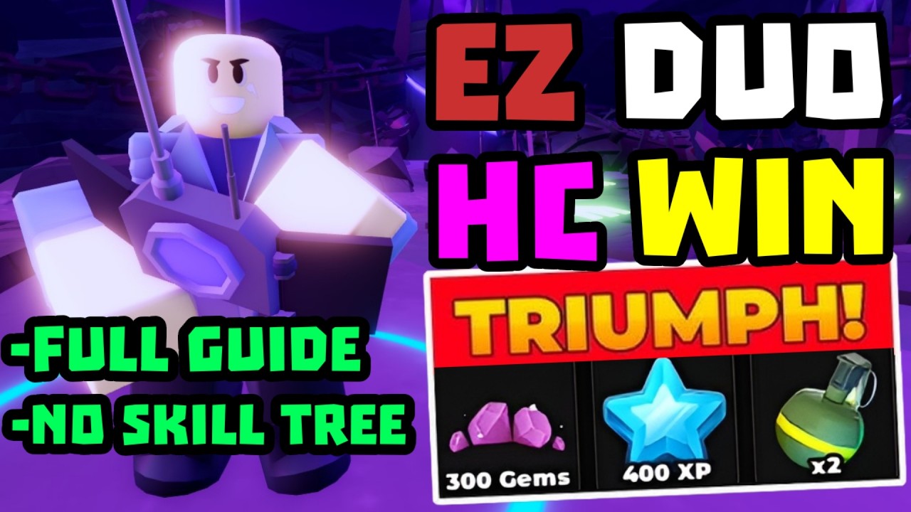 DUO Hardcore Победа + Без Skill Tree + Полный Гайд | TDS Tower Defense Simulator