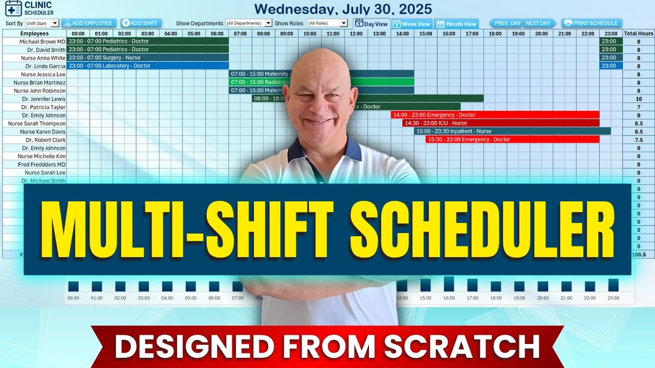 I Built A Multi-Shift Hospital & Clinic Scheduler In Excel VBA (And It Actually Works)