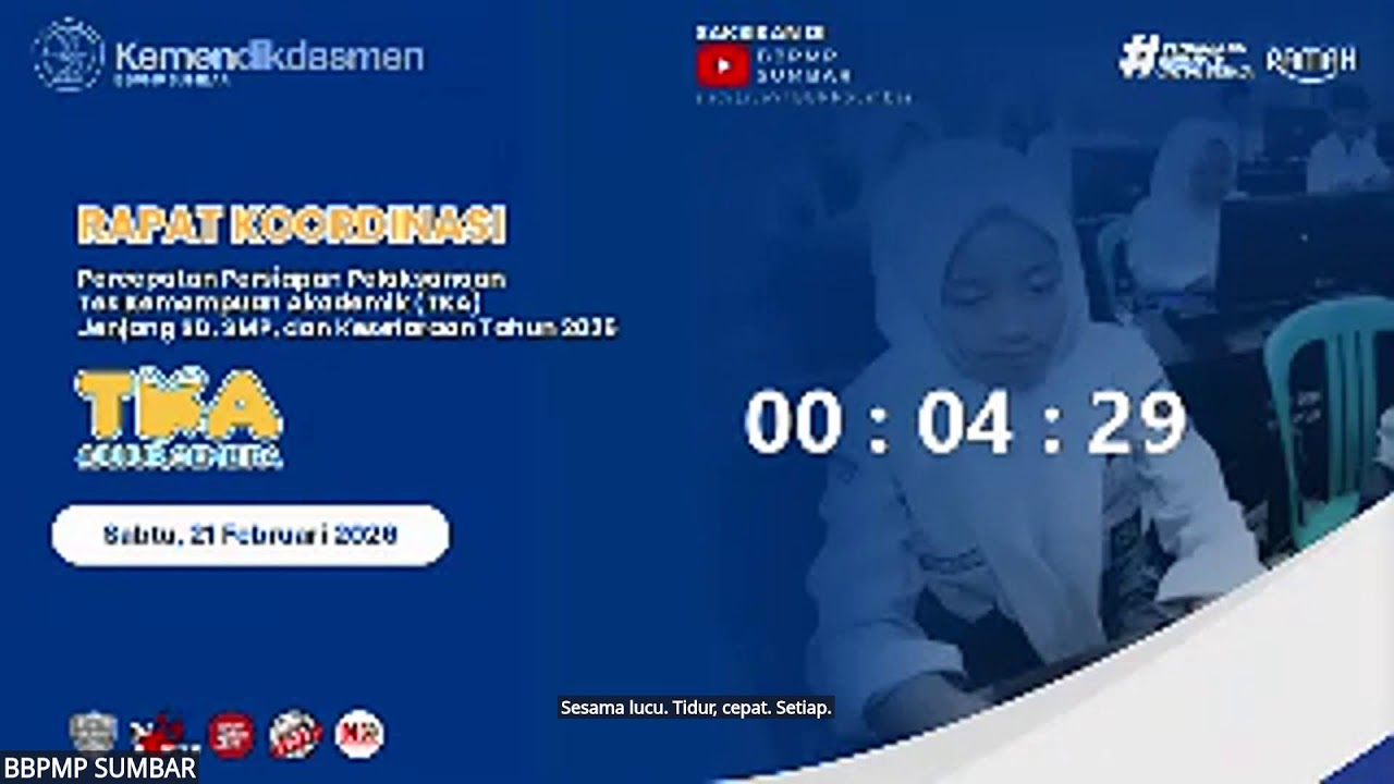 Rapat Koordinasi Percepatan persiapan pelaksanaan Tes Kemampuan Akademik (TKA) Tahun 2026