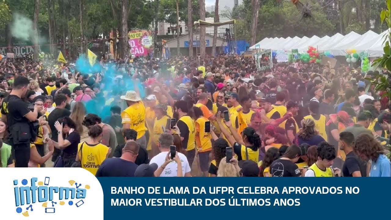 Banho de lama da UFPR celebra aprovados no maior vestibular dos últimos anos