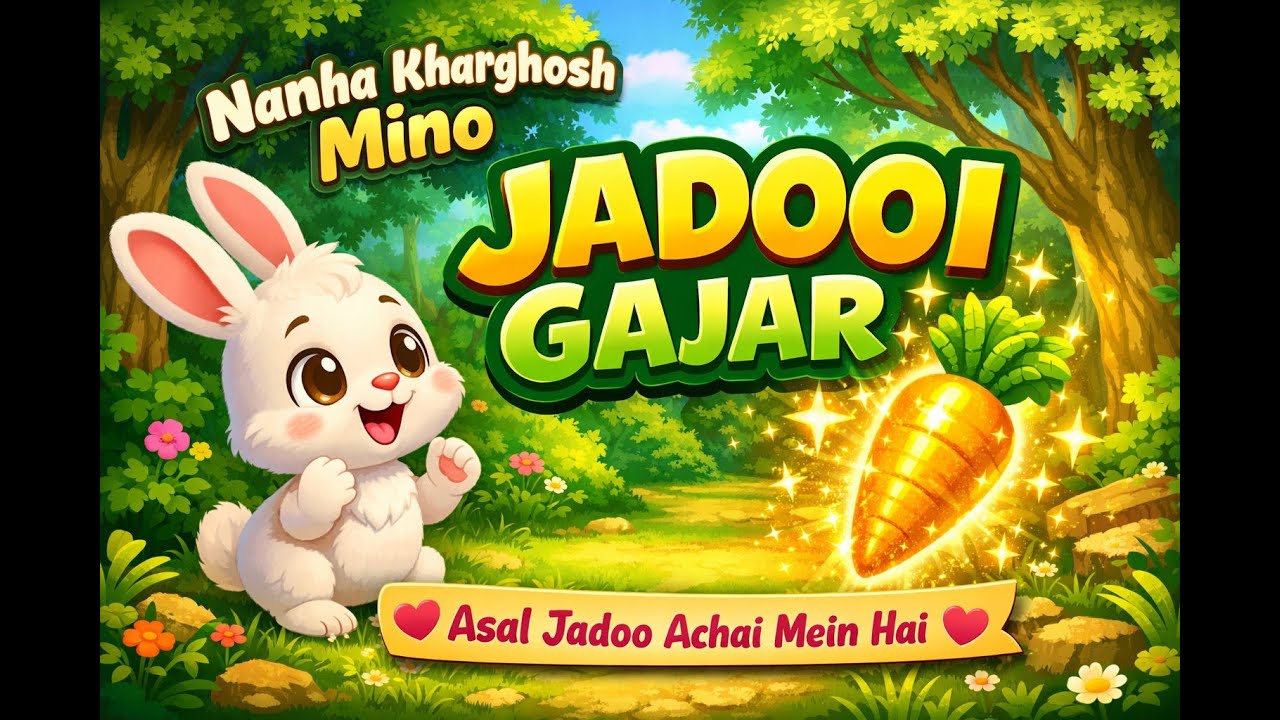 🐰🌈 Nanha Kharghosh Aur Jadooi Gajar | Kids Moral Story | Animated Cartoon