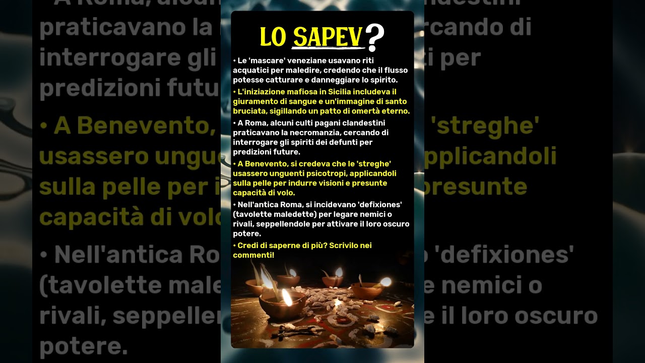 I riti pi&ugrave; oscuri dell'Italia che nessuno racconta