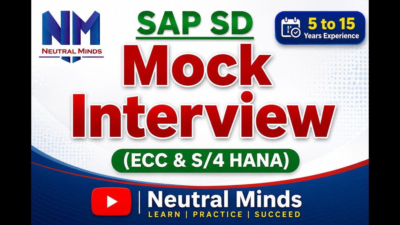 SAP SD Real time interview on 5 to 15 years experience. SAP SD Mock interview