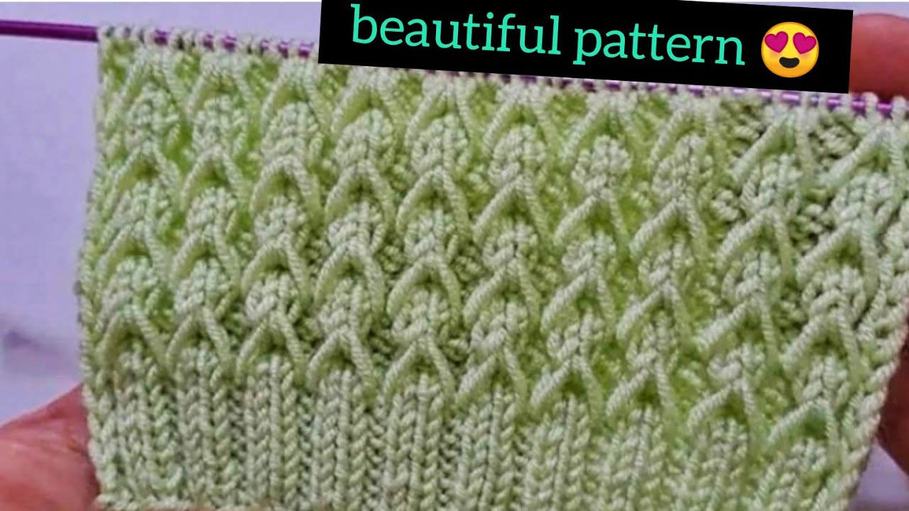 Beautiful Knitting Stitch Pattern || Single Colour Sweater Design for Any Project Apply 💚