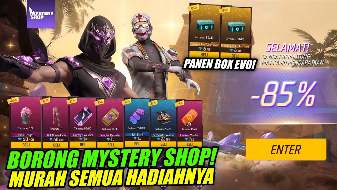 😱 BORONG MYSTERY SHOP FF! PANEN BOX EVOGUN & ITEM LANGKA! - Free Fire 