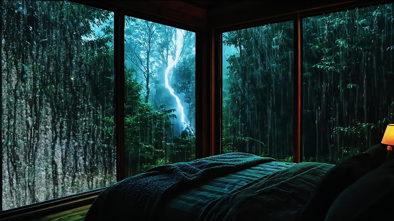 Rain Sounds for Sleeping,Soothing Rain & Gentle Thunder Live Stream for Fast Sleep & Insomnia Relief