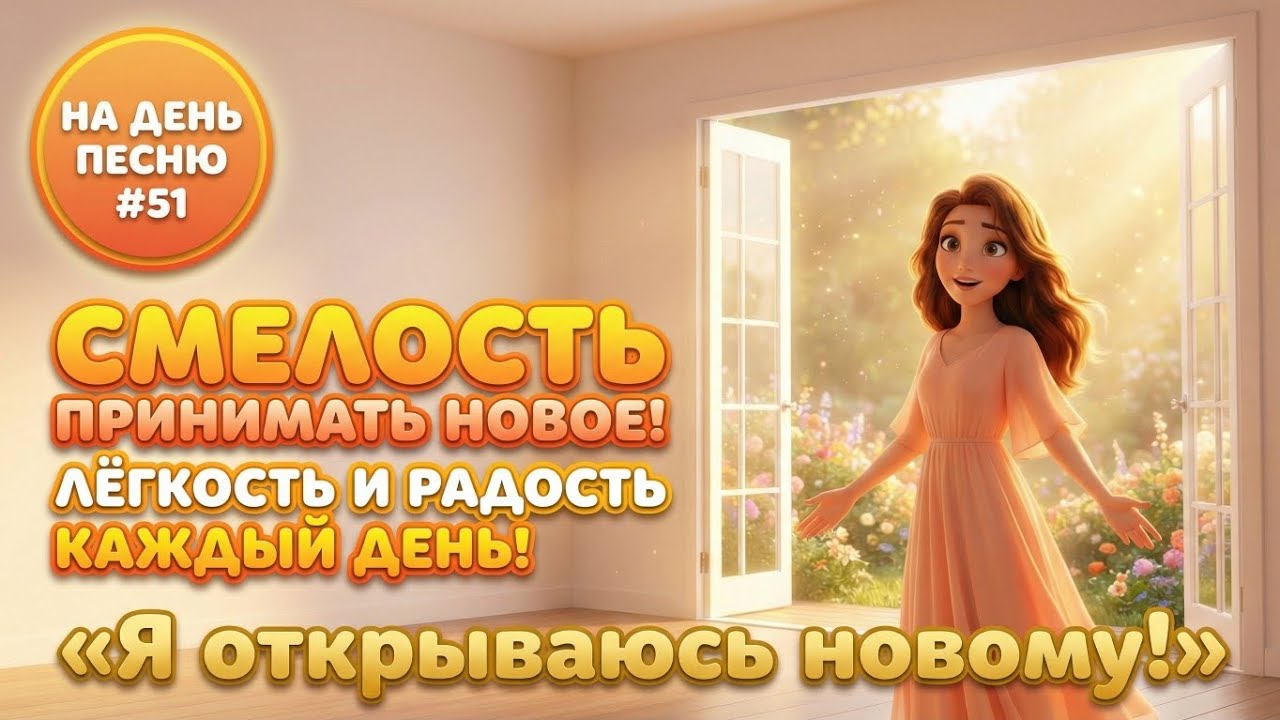 НА ДЕНЬ ПЕСНЮ #51 | Позитивная ПЕСНЯ-АФФИРМАЦИЯ открытость новому | 