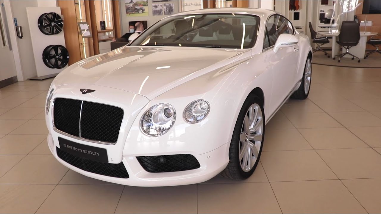 Glacier White Bentley Continental GT