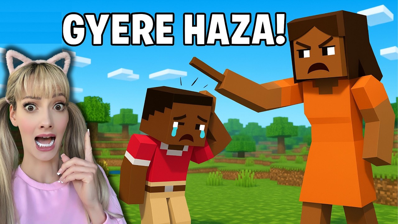SZOBAFOGSÁG HA NEM ÉRSZ HAZA IDŐBEN!😱😱 #minecraft