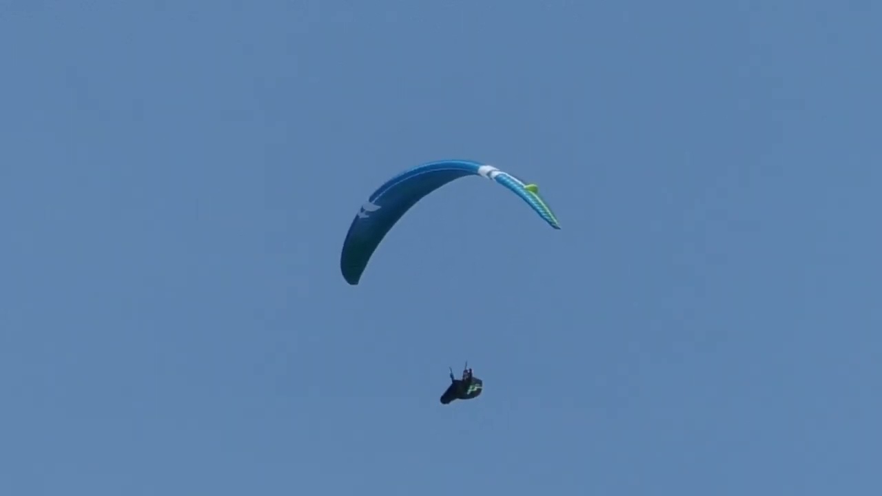 Ozone Lyght paraglider. Spin to back fly 2