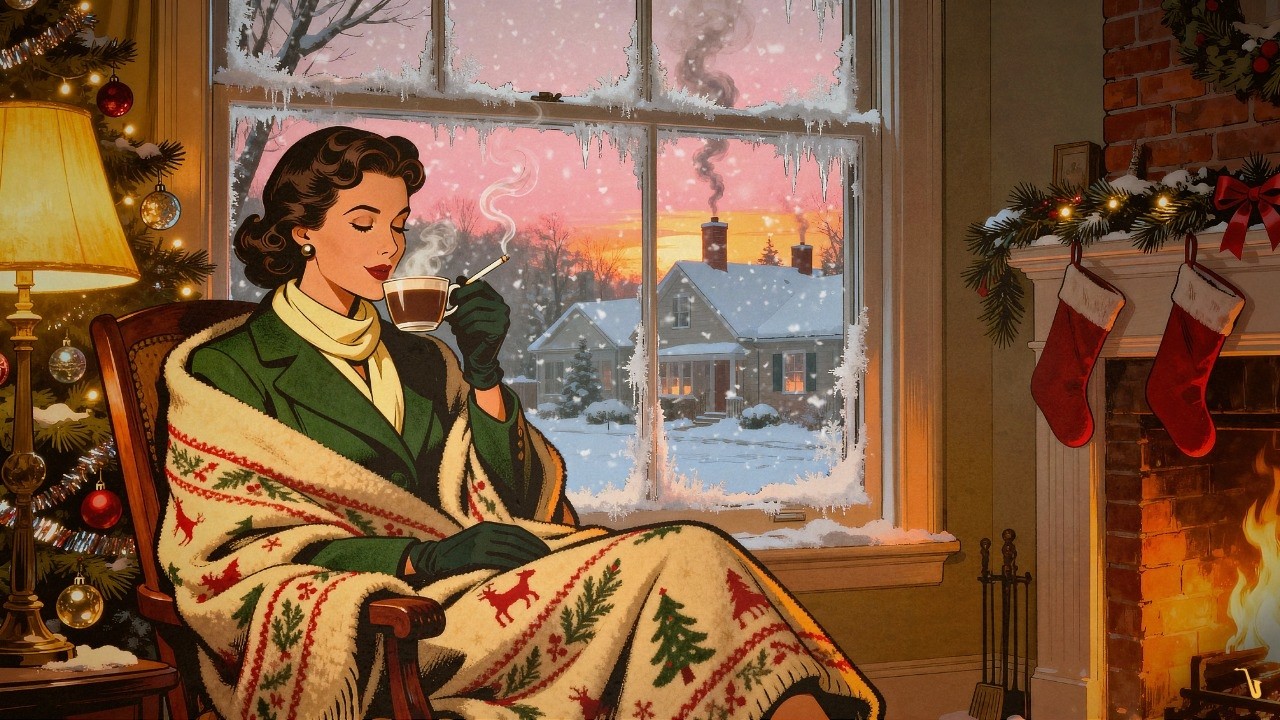 Christmas Morning Coffee at Home • Cozy 1940s Jazz