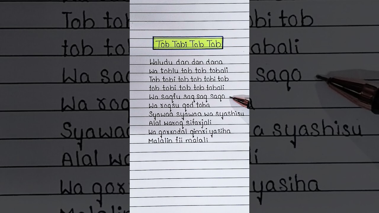 Tob Tobi Tob Tob (Lyrics) ~Ahmed El Qatane 
