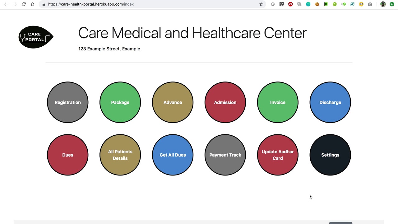 Free Health Care Web Application for Hospital Management and Billing | Github Project