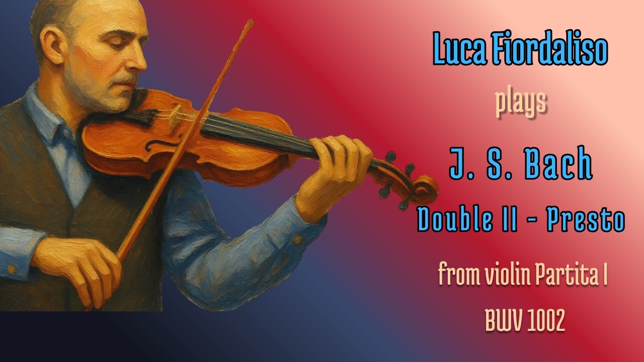 J.S. Bach - Double II - Presto from violin Partita No. 1 in B minor BWV1002 - Luca Fiordaliso