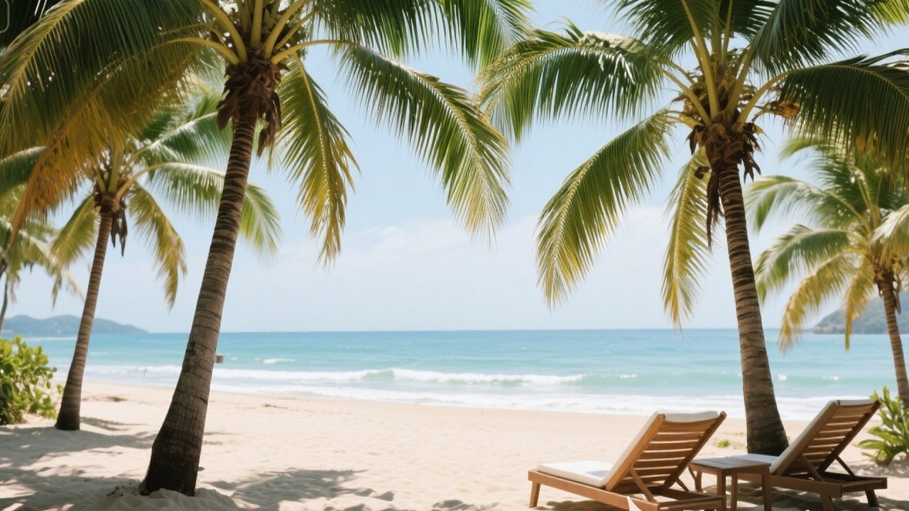 Tropical Beach Harmony Breaths Deeper Than Night For Gentle Coastal Serenity 🌊