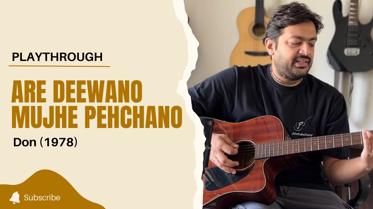 Are Deewano Mujhe Pehchano | Playthrough | Don (1978) | #pickachord #guitarcover #guitarmusic