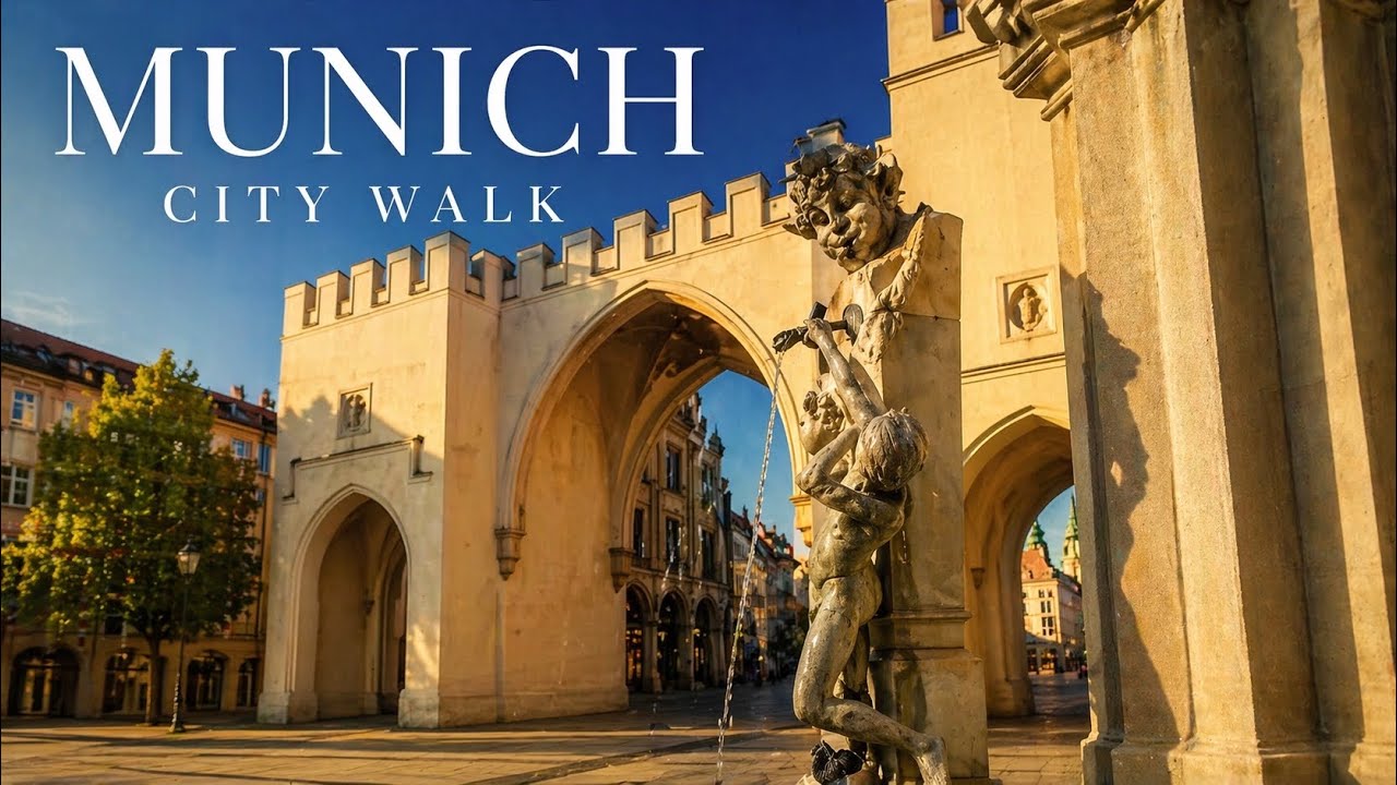 Munich Old Town Walk | Marienplatz, Glockenspiel & Bavarian Architecture | 4K Silent Walk
