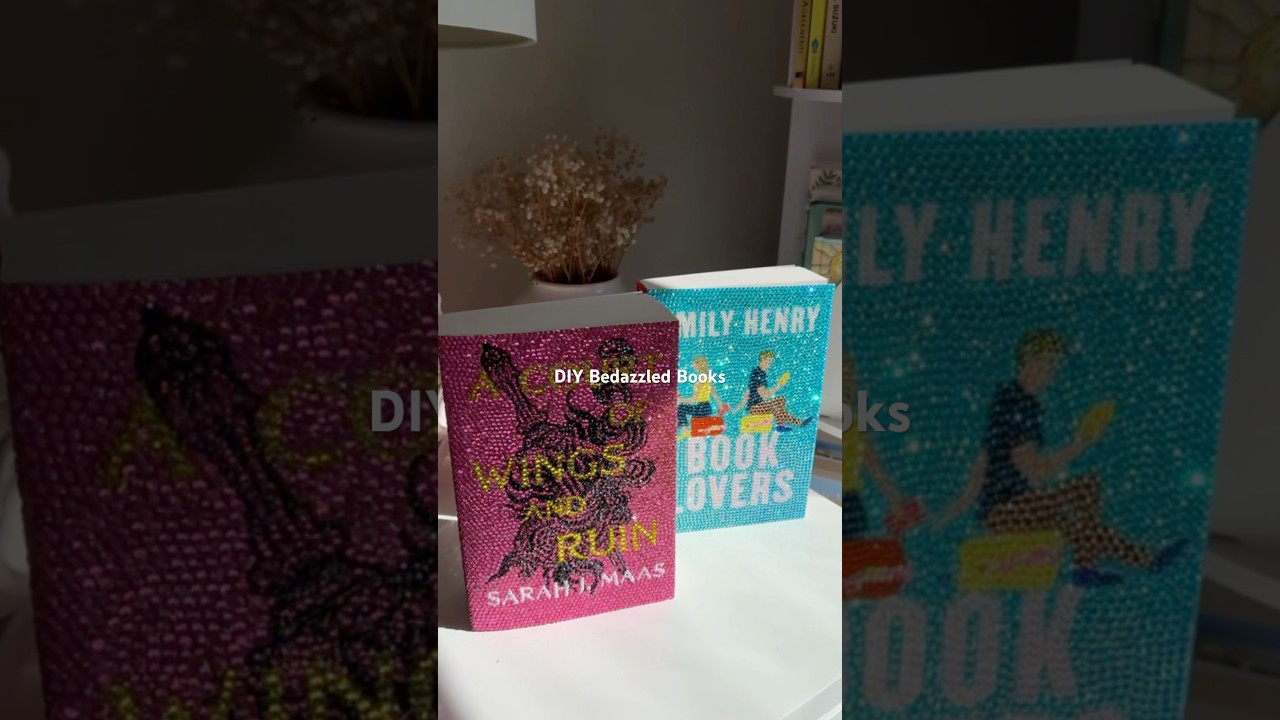 Bedazzle books with us! #crafts #diycrafts #books #booktube #acotar #bedazzled #tutorial #crafty