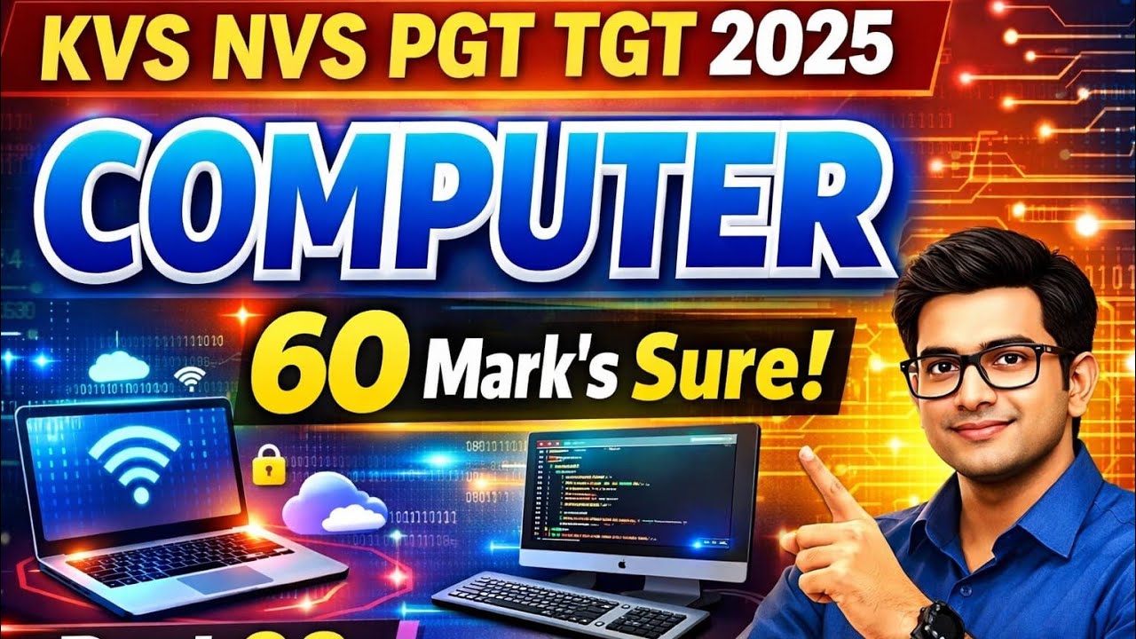 KVS NVS PGT TGT 2025||COMPUTER||60 Mark's Sure||60 नंबर वाली क्लास||99% यही से आयेगा||03||