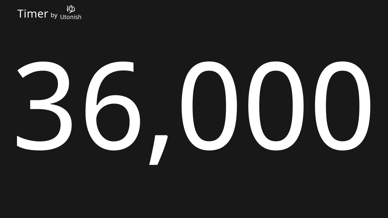 36000 Second Countdown Timer