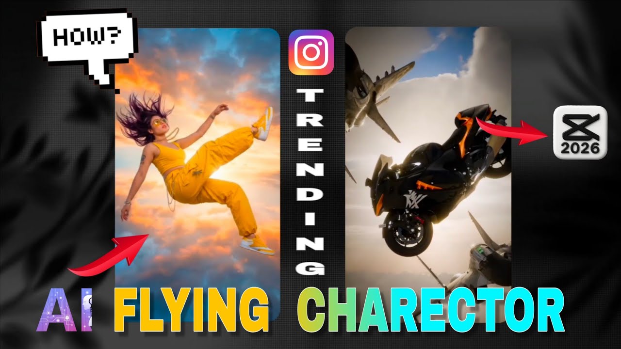 Trending SKY FLYING MAN Reels Video Editing | sky flying man Reels Video Tutorial 