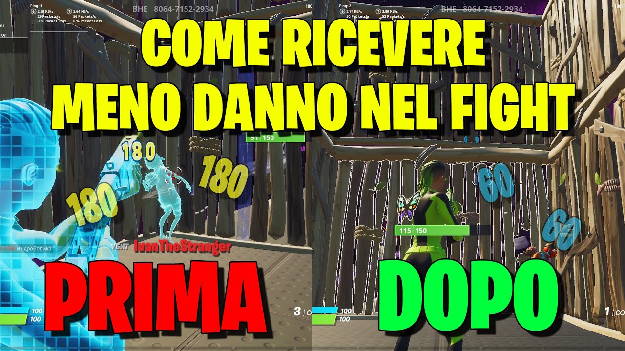 FORTNITE - COME RICEVERE MENO DANNO NEL FIGHT