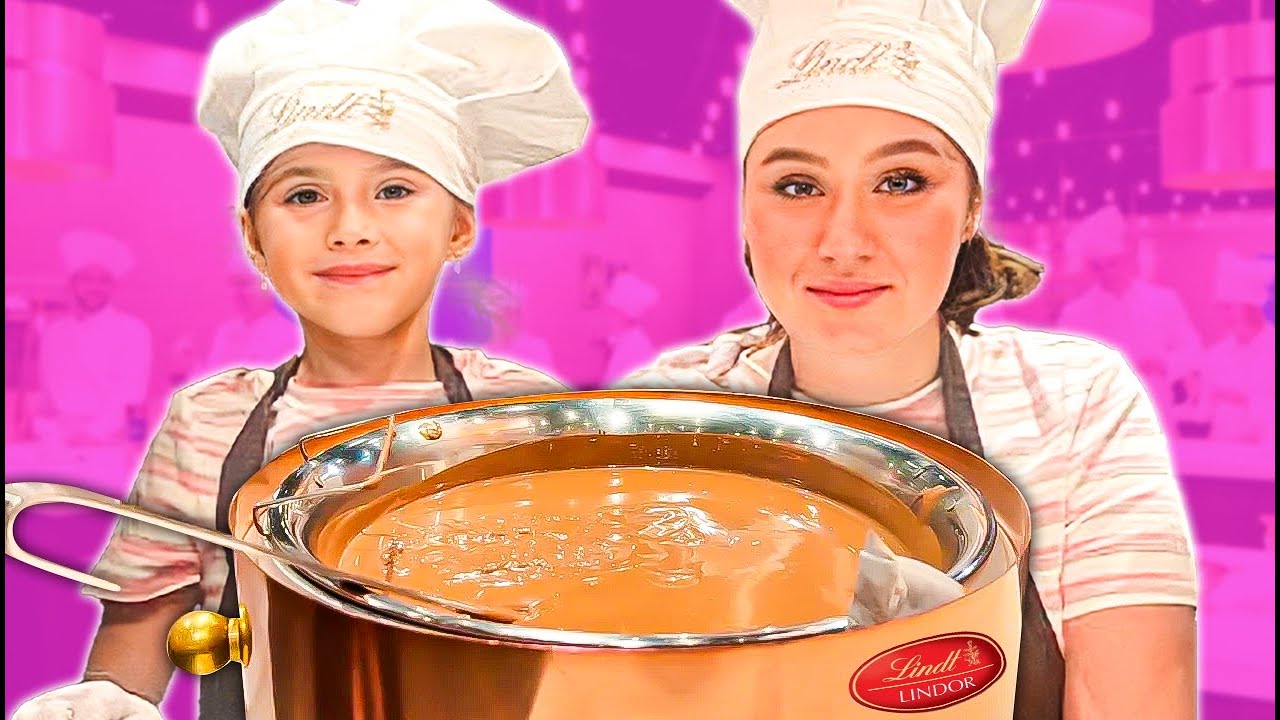 Ruby and Bonnie make Chocolate at the Lindt Factory