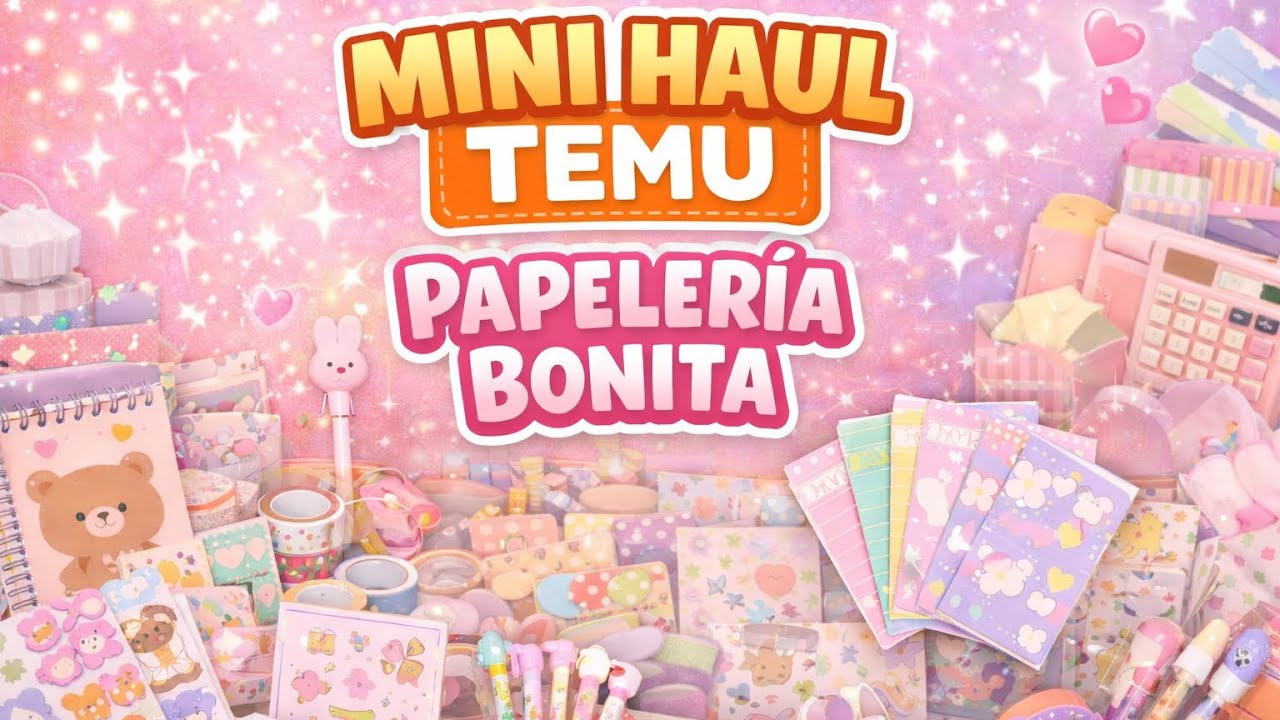 Mini haul de Temu 🛍️ | Cosas bonitas de Papeleria #haulvideo #temu 