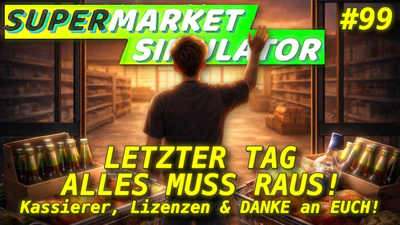 LETZTER TAG im Supermarket Simulator | ALLES RAUS! Kassierer, Lizenzen & DANKE an EUCH!