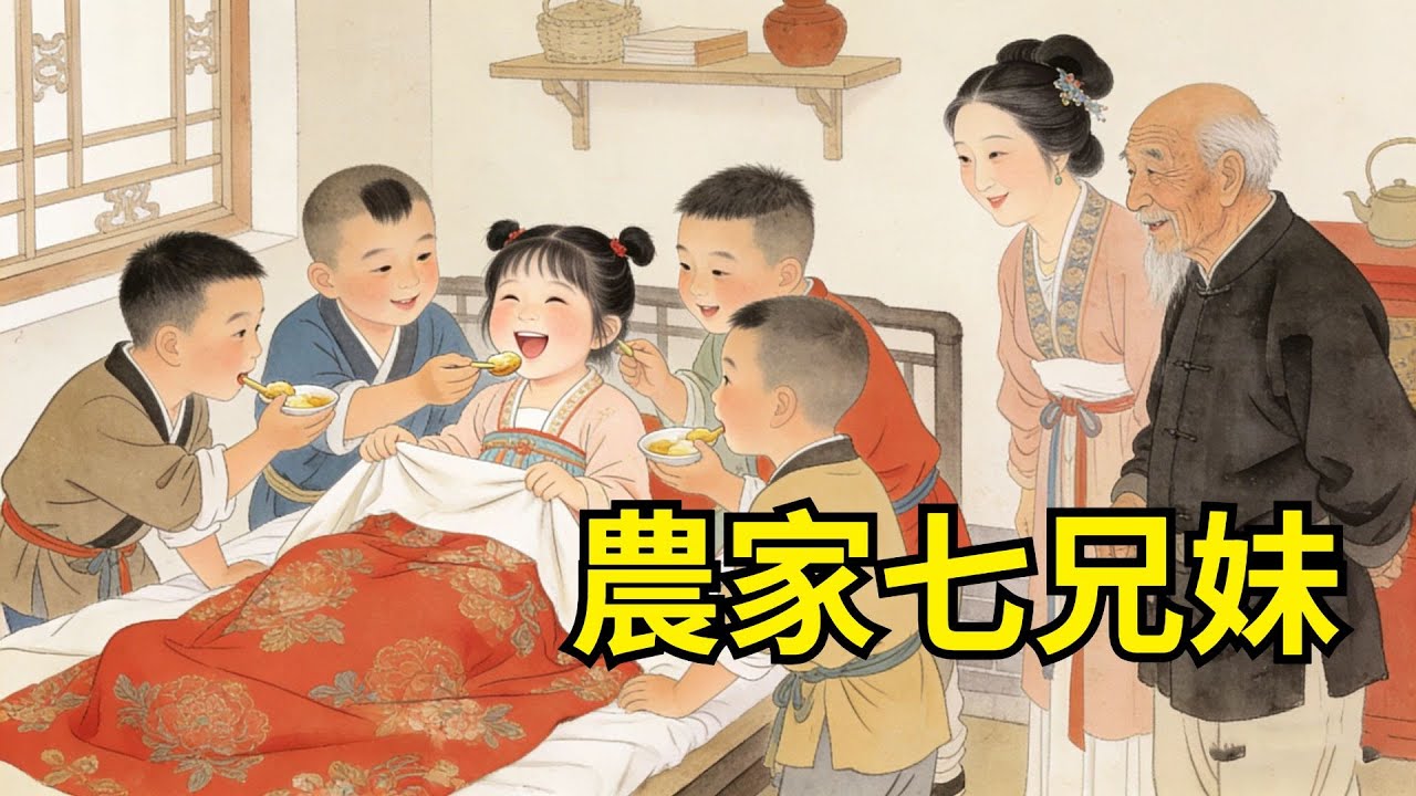 老漢壹心求女連生六男，第七個剛出生全家瘋了，六個哥哥寵壹個妹妹！大旱之年挖出泉水，大雪天刨出百斤糧，簡直是請了尊財神！【心事郵局】#民間故事#傳統故事#故事頻道#聽書#睡前故事#情感