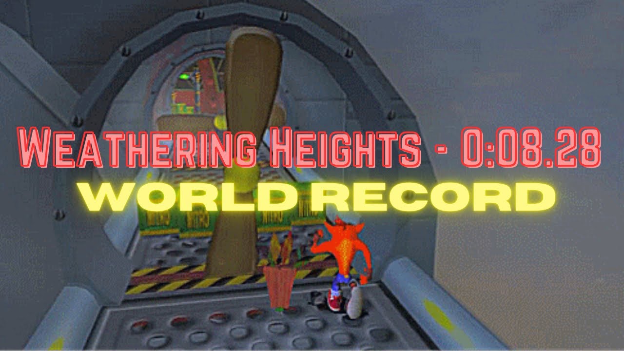Crash Bandicoot TWOC Weathering Heights - 0:08.28 WR | SUB 9 FINALLY!!!!!!!!