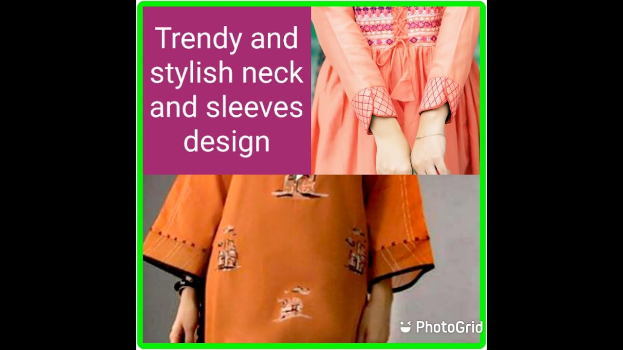 Attractive stylish and trendy neck and sleeves design.  #neckdesign #stylishsleeve #trendyneckdesign
