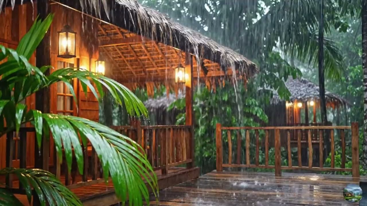 Ultra Clean Soft Rain in a Peaceful Village 🌧️ | 4K ASMR Rain for Deep Sleep