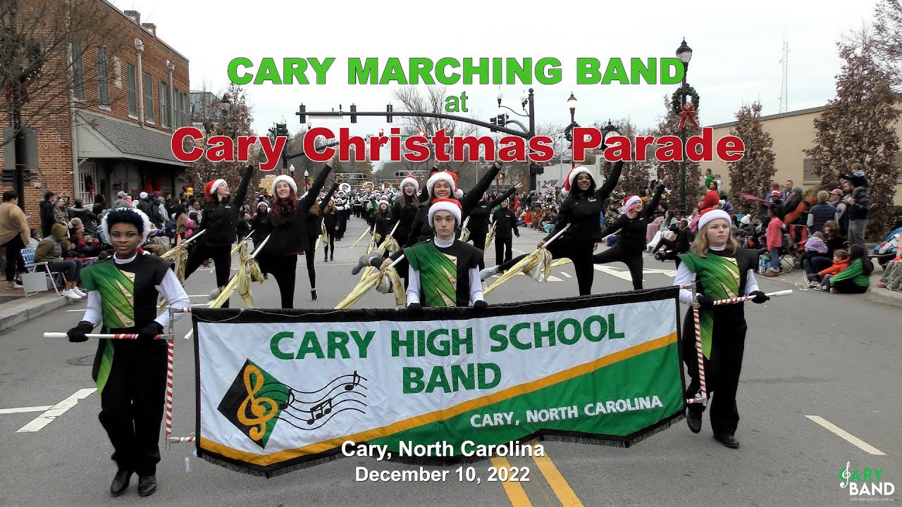 Cary Marching Band at 2022 Cary Christmas Parade, 12/10/2022