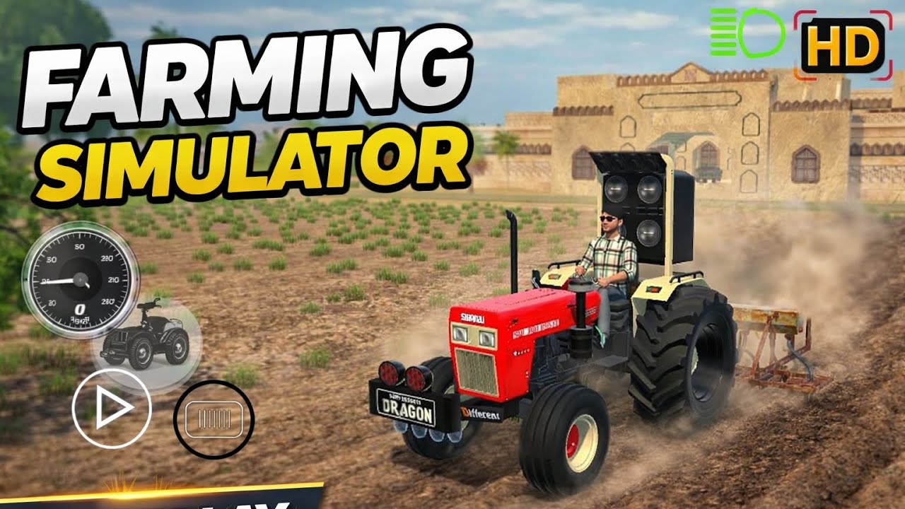 खेत में फसल उगाना वाला गेम !! Day 1 !! Tractor Se Nikala Khet Me Se Gash !! V4 Gamer Yt !! Farming 