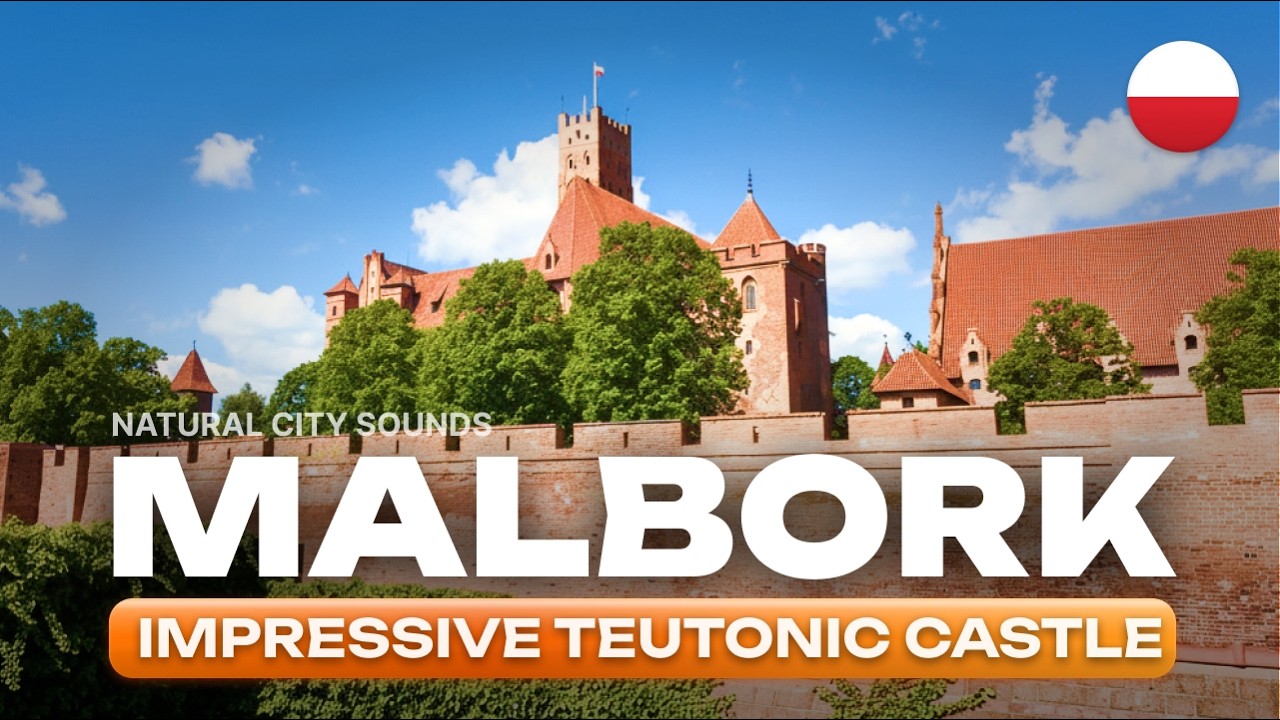🇵🇱 POLAND - Malbork - Exploring Europe's BIGGEST brick castle - Walking Tour 4K